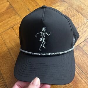 Altered Ego Running Hat Cap Snapback Skeleton Skull And Cross Bones Coaster